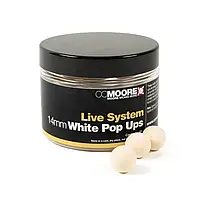 Коропові бойли поп-апи CC Moore Live System White Pop Ups 14мм (35шт)