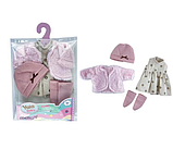 Одяг для ляльок YLC 235 K шубка, шкарпетки, сукня, шапочка, для ляльок зростом 30-35 см, фото 2