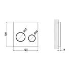 Кнопка зливу для інсталяції Q-TAP подвійна глянцева хром 225726 QT0211P01V1009CRM, фото 2