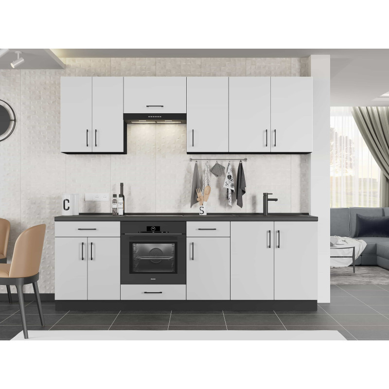 Кухня модульна Еверест Оптіма набір №7 Білий 2,4 м (DTM-5718), фото 1