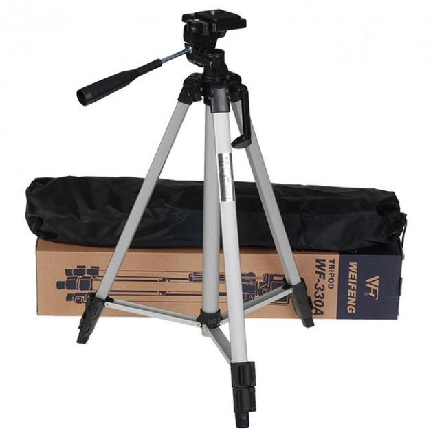 Штатив для камери, телефону, трипод, тринога TriPod 330A 0.50-1.35м, штатив для блогера, для зйомки BG-45, фото 1