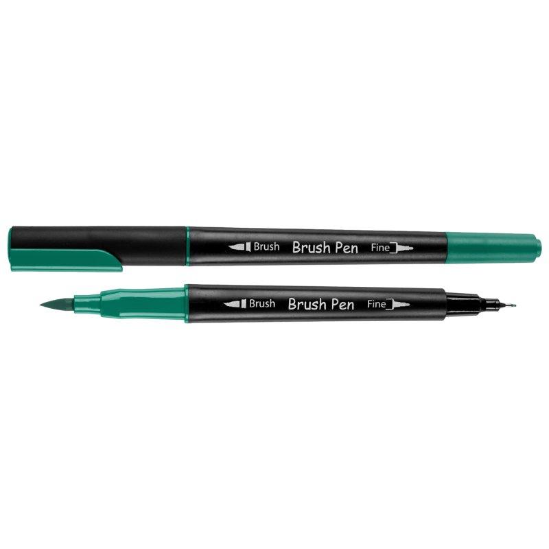 Маркер акварельний SANTI "Brush Pen" SW-20 аквамарин, двосторонній 391020 G-Rich, фото 1