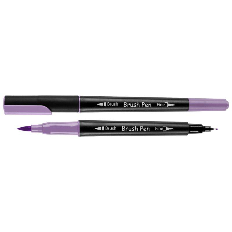 Маркер акварельний SANTI "Brush Pen" SW-07, гіацинт, двосторонній 391007 G-Rich, фото 1