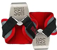 Гаки для тяги на зап'ястя MadMax MFA-330 Lat Hooks Antic silver/Grey/Red, фото 5