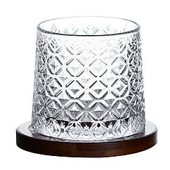 Склянка дзига для віскі 300 мл подарунковий келих доф під віски що крутиться з підставкою класичний Lugi