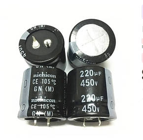 Конденсатор NICHICON 220uF 450V 220мкФ 450В, фото 1