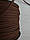 Шнур замшевий, темно коричневий котушка 90 метрів, фото 3