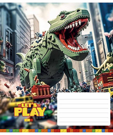 Зошит учнівський Школярик "Let's play", 18 аркушів, клітинка, фото 1