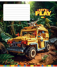 Зошит учнівський Школярик "Let's play", 18 аркушів, клітинка, фото 2