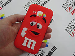 Об'ємний 3D силіконовий чохол для Samsung Galaxy J1 J100 червоний m&m's