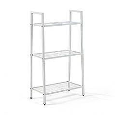 Стелаж-етажерка триярусний з металу 60х33х110см Білий SW-00002103