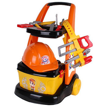 Іграшка "Набір будівельних інструментів, каска, візок ТехноК"
