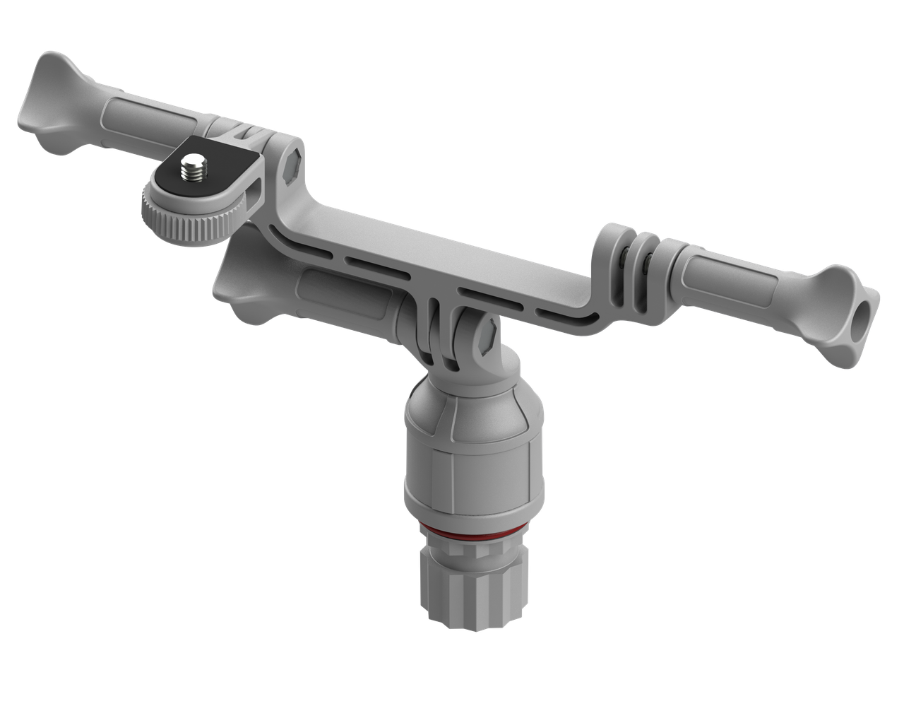 Тримач для екшн-камер з додатковим кріпленням для підсвітки Ng001 сірий BORIKA FASTen (01.05.001.01.02), фото 1