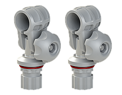 Комплект хомутів / уключин для труб та весел Ø 22 мм, 2 шт. Tc022-2 сірий BORIKA FASTen (01.15.001.03.02)