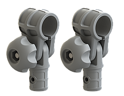 Комплект тентових нахильних з'єднань для труб Ø 22 мм і 32 мм, 2 шт. Tf022-2 сірий BORIKA FASTen (01.15.001.05.02)