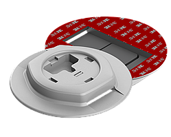 Кругла площадка з 3M VHB скотчем для монтажу замка Fs218 на рівних твердих поверхнях  Ms220  сірий BORIKA FASTen (01.16.020.01.02)