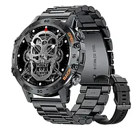 Смарт часы мужские тактические, умные Smart Watch Black водонепроницаемые и ударостойкие для спорта