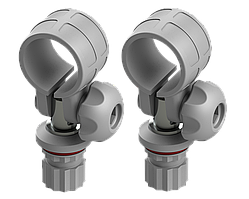 Комплект хомутів з армованим адаптером (підсилені уключини) для труб і весел Ø 32 мм, 2 шт. Rl032-2 сірий BORIKA FASTen