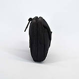 Поясна сумка органайзер для телефону і документів горизонтальна чорна, фото 4
