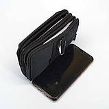 Поясна сумка органайзер для телефону і документів горизонтальна чорна, фото 10