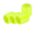 Неонові ковпачки на ніпель колеса Luminous Valve Cap Yellow 4 штуки, фото 2