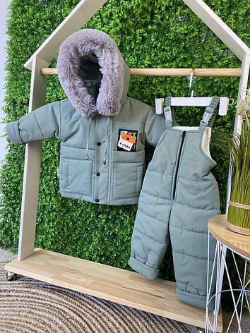 Зимовий дитячий теплий костюм розмір 92 курточка та штанці, фото 1