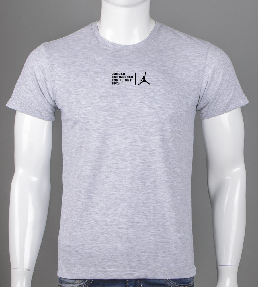 Футболка чоловіча Jordan 2328м (Уп.4шт M-XXL), Св.Сірий меланж