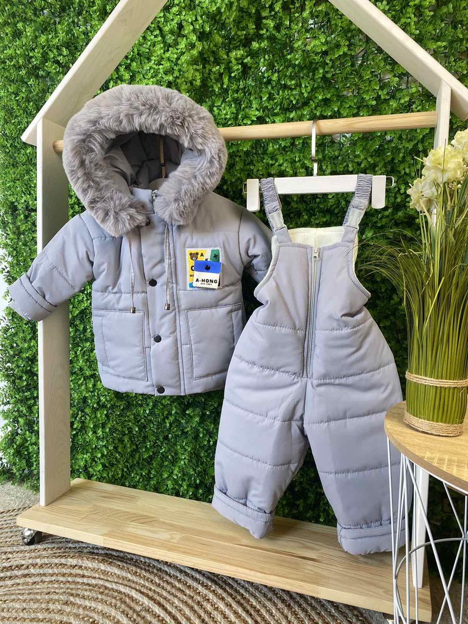 Зимовий дитячий теплий костюм від 1 року розміри 80 86 92 курточка та штанці