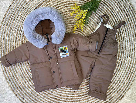 Зимовий дитячий теплий костюм розмір 86 курточка та штанці, фото 1