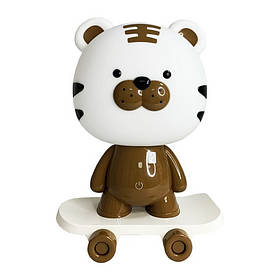 Нічник дитячий «Тигр на скейті» Mega Zayka MGZ-1408(Brown) мережевий, живлення від USB, Toyman