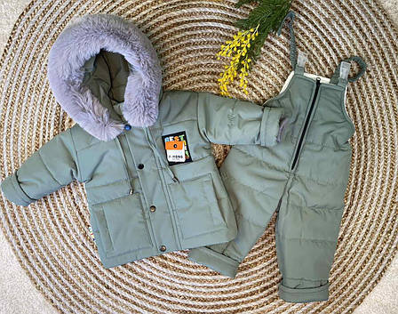 Зимовий дитячий теплий костюм розмір 92 курточка та штанці, фото 1