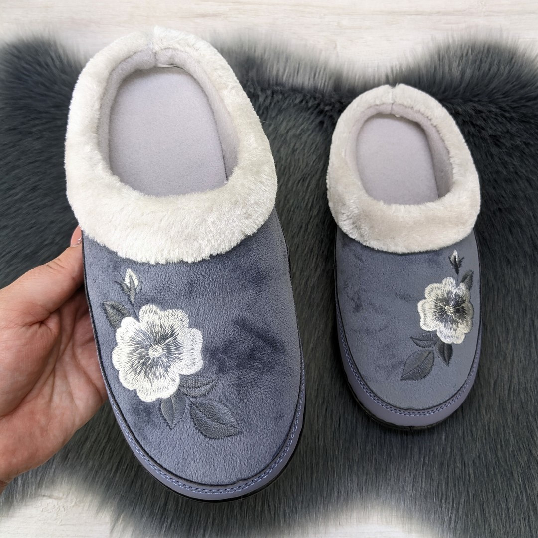 Капці жіночі домашні Dago Style теплі без задника сірі 2174_4, фото 1