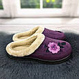 Капці жіночі домашні Dago Style теплі без задника фіолетові 2174_4, фото 2