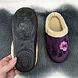 Капці жіночі домашні Dago Style теплі без задника фіолетові 2174_4, фото 4