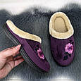 Капці жіночі домашні Dago Style теплі без задника фіолетові 2174_4, фото 5
