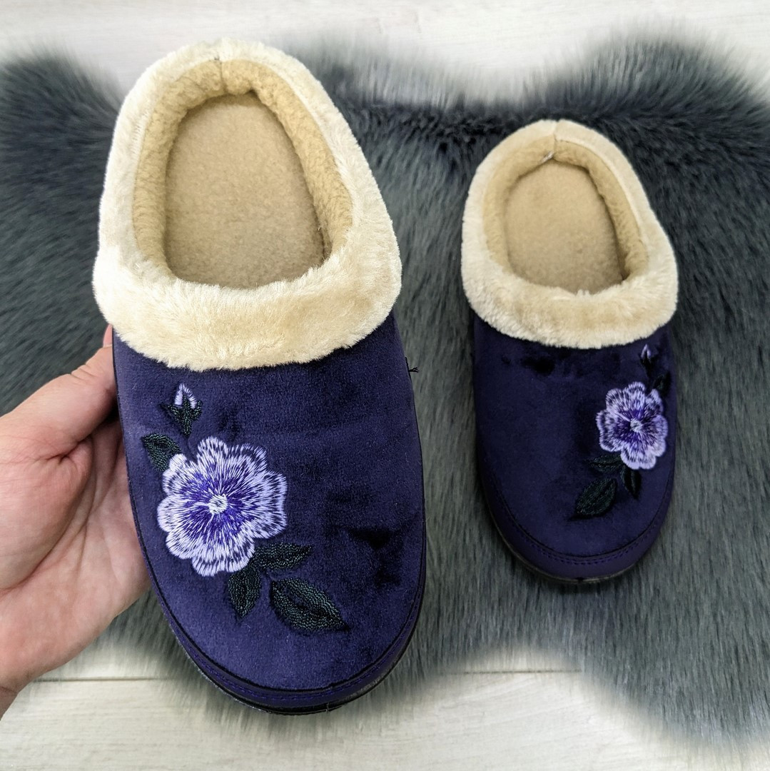 Капці жіночі домашні Dago Style теплі без задника сливові 2174_4, фото 1