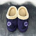 Капці жіночі домашні Dago Style теплі без задника сливові 2174_4, фото 4