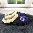Капці жіночі домашні Dago Style теплі без задника сливові 2174_4, фото 5