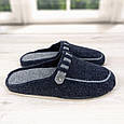 Тапочки чоловічі Klerotex кімнатні фетрові для ламінату сині 3769, фото 2