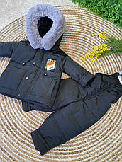 Зимовий дитячий теплий костюм від 1 року розміри 86 92 курточка та штанці, фото 2