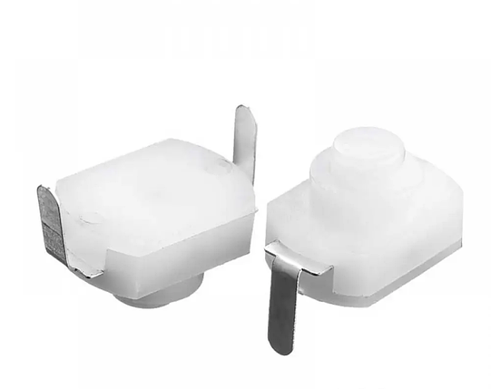 Мініатюрний кнопковий вимикач з фіксацією 1208YD, KAN-15, 8*12 мм - білий, фото 1