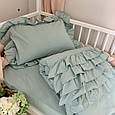Комплект постільної білизни підліток варена бавовна з рюшем., фото 6