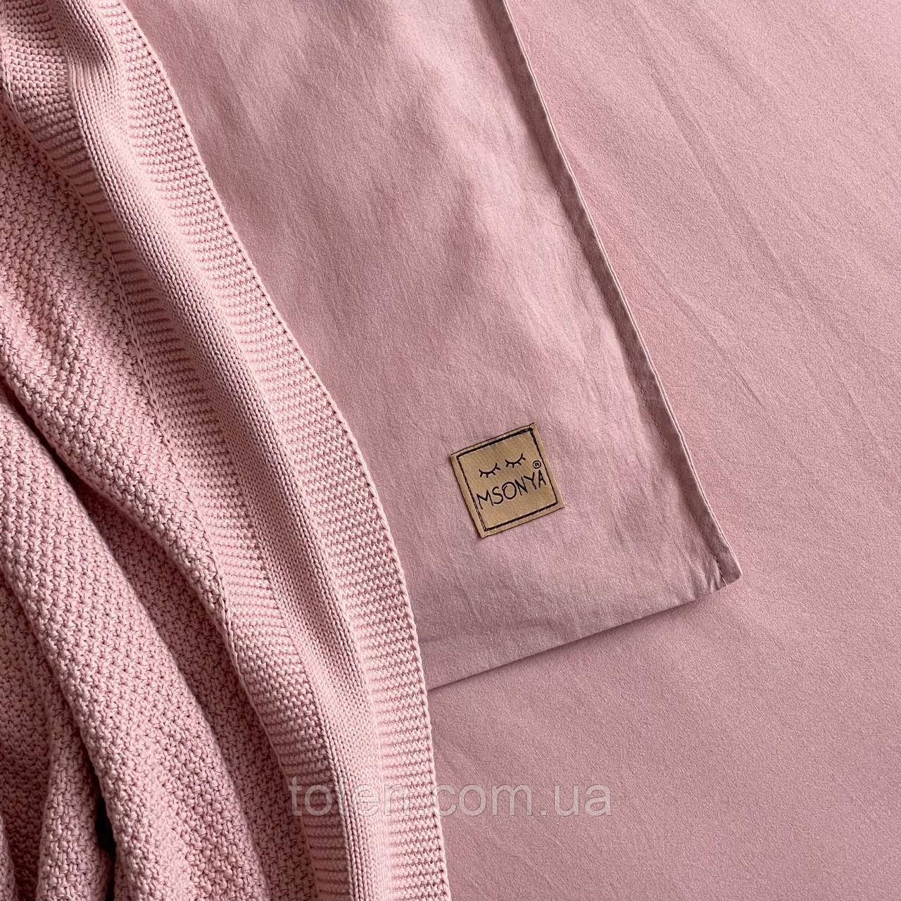 Комплект постільної білизни ясла варена бавовна пудра топ, фото 1