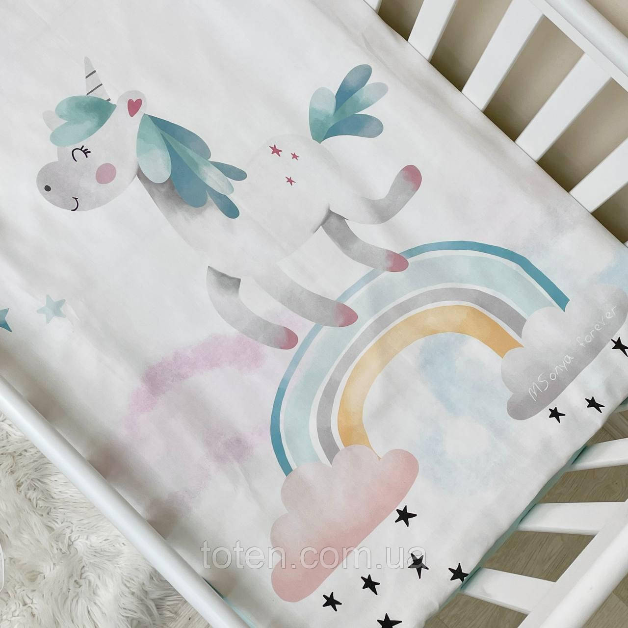 Змінна постіль Райдужний єдиноріг топ, фото 1