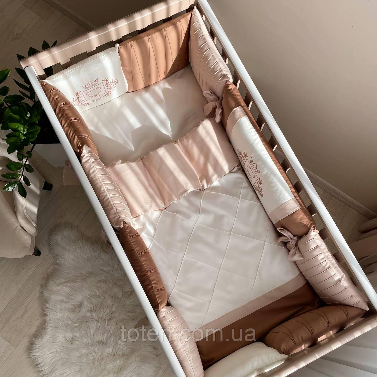 Комплект постільної білизни для немовляти Royal шоколад, фото 1