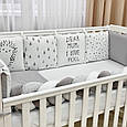 Комплект постільної білизни для новонародженого Арт Дизайн "Їжачок", колір сірий топ, фото 4