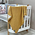Плед бавовна Wellsoft Рогожка гірчиця, 80х100 +/- 2 см топ, фото 3