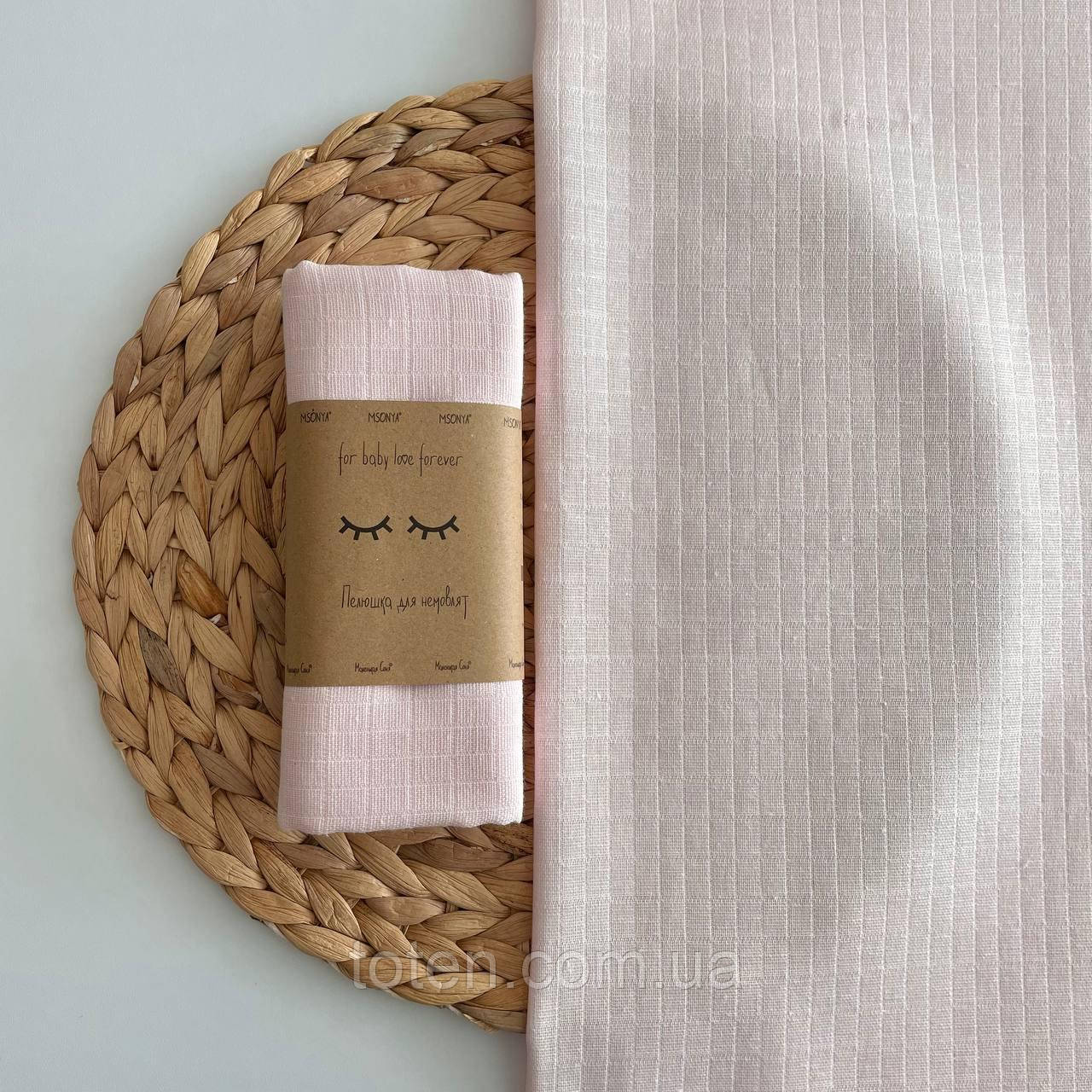 Пілочка муслін Рожевий, 80х100 +/- 2 см топ, фото 1