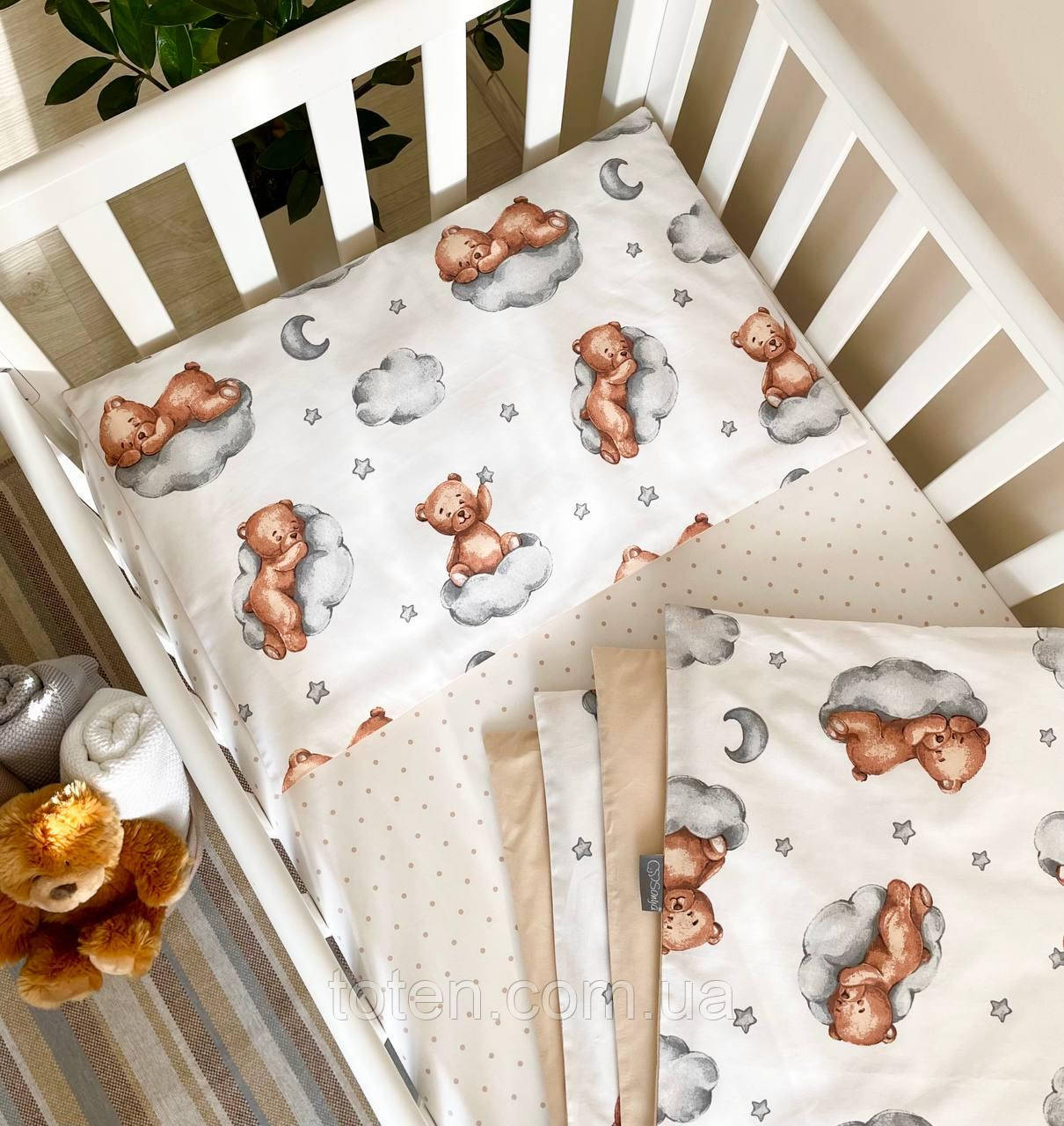 Змінне ліжко Baby Mix Тедді бежевий топ, фото 1