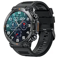 Мужские умные смарт часы тактические Smart Watch водонепроницаемые и ударостойкие наручные для измерения